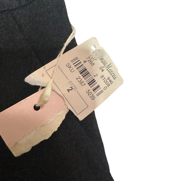 Rebecca Taylor Wool Blend Trousers Women 2 Heathered Black Wide Leg Business NWT - Picture 4 of 5